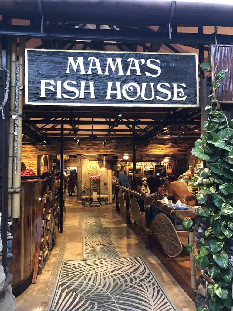 The Entrance to Mama's Fish House in Paia, Maui, Hawaii