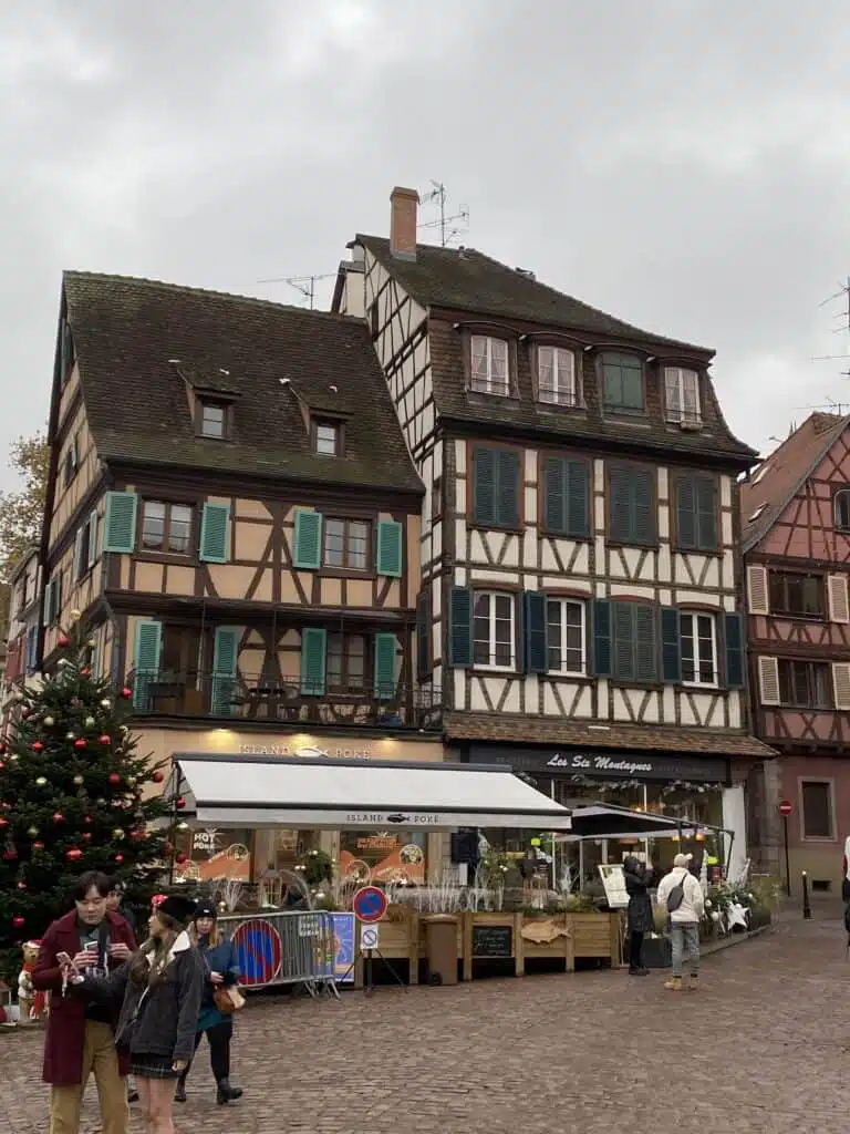 Half timbered houses make Colmar have a quaint feeling that you are in a fairytale.