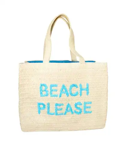 Beach Bags for women. Take this beach bag out to the beach, please! Chic straw beach tote that packs flat is a beach vacation essential. Beach tote bag and pool bag for your next summer vacation.