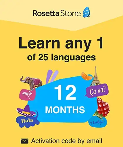 Rosetta Stone Learn ONE of 24+ Languages|12 Months | PC/Mac/iOS/Android Online Code