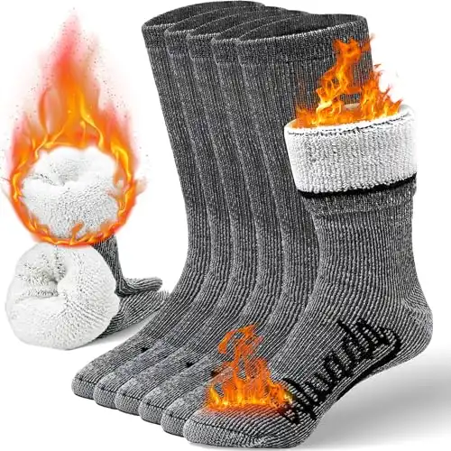 Merino Wool Hiking Socks Thermal Warm Crew