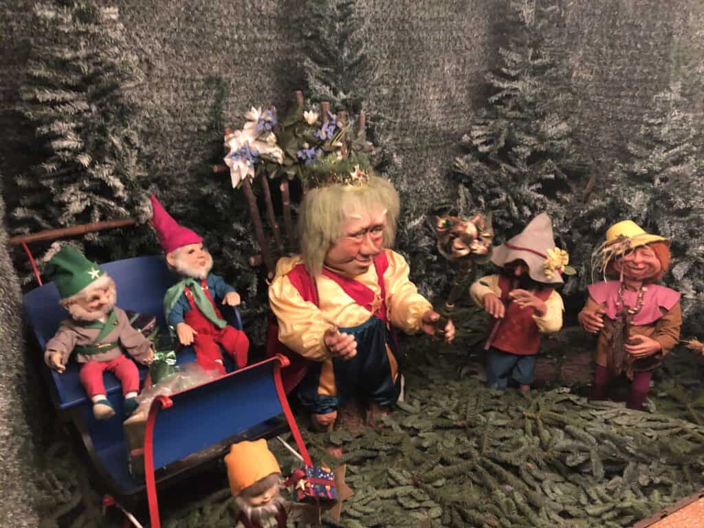 There are lots of interesting decorations at the Christmas Markets to buy. These little elf-like men are unique but also a bit scary.