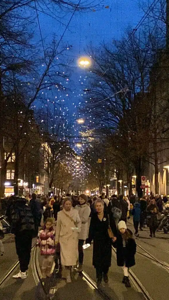 The "Lucy Lights" on the Bahnhofstrasse