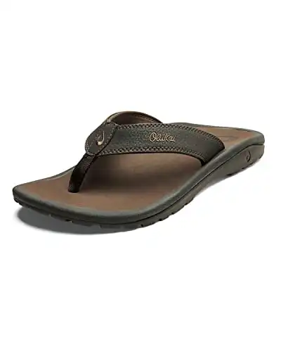 OLUKAI Ohana Men's Beach Sandals, Quick-Dry Flip-Flop Slides, Water Resistant & Lightweight